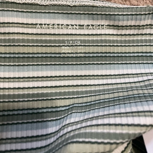 American Eagle square neck cropped striped tank top size small - Picture 4 of 5